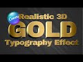 How To Create 3D Gold Typography Effect Canva Tutorial