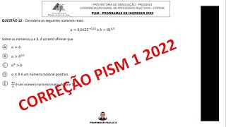 Prova de Matemática PISM 1/2022 QUESTÃO OBJETIVA 12