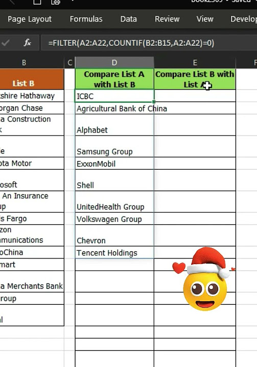 Compare two columns and extract differences shorts youtube