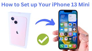 How to Set up Your iPhone 13 Mini- iPhone 13 Mini Unboxing and Setup in 2023 - Pink 128GB