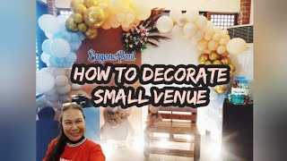 How to decorate small space party venue #baptismdecor  #smallspacedesign