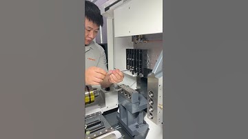 Install the tool holder on the Swiss CNC lathe; the first tool used during workpiece machining.