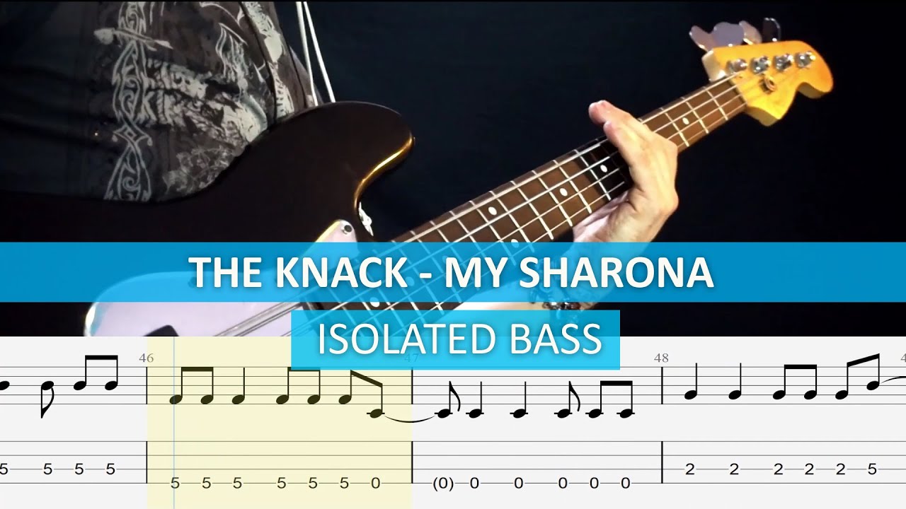 [isolated bass] The Knack - My Sharona / bass cover / playalong with TAB