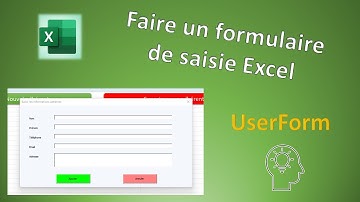 UserForm pour les débutants : Faire un formulaire de saisie Excel