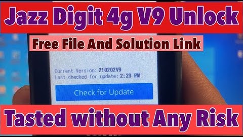 Jazz Digit 4g V9 Unlock | Jazz Digit 4g V6 V7 V8 V9 Unlock