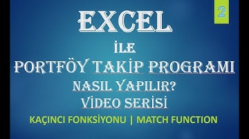 02_EXCEL KAÇINCI Formülü | Kaçıncı Fonksiyonu | Kaçıncı formülü | Excel Match Türkçe | Excel Match