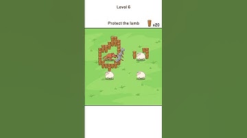 PROTECT THE LAMB 🐑🐺‼️ - DRAW MASTER: BRAIN PUZZLES GAME! MOBILE GAME | LEVEL 6 | ALL LEVELS #shorts