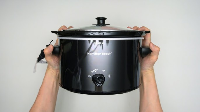 Hamilton Beach 3-Quart Slow Cooker With Dishwasher-Safe Crock & Lid, Matte  Black (33231)