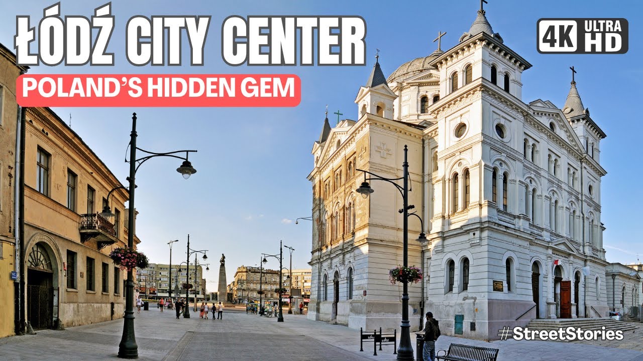 Discover the REAL Charm of Łódź City Center Walking Tour in 4K