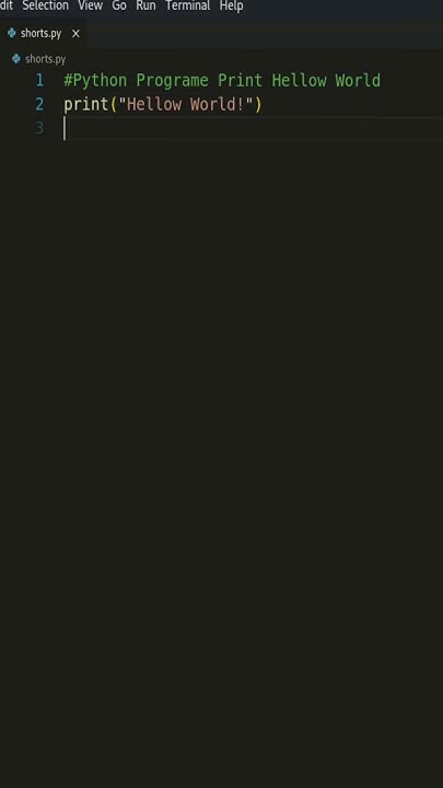 The ABSOLUTE BEST Way to Print Hello World in Python - YouTube