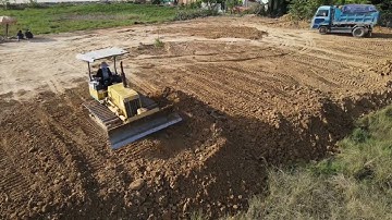 Nice Showing Great Project Land Filling Construction with Talented Expertise Power Bulldozer