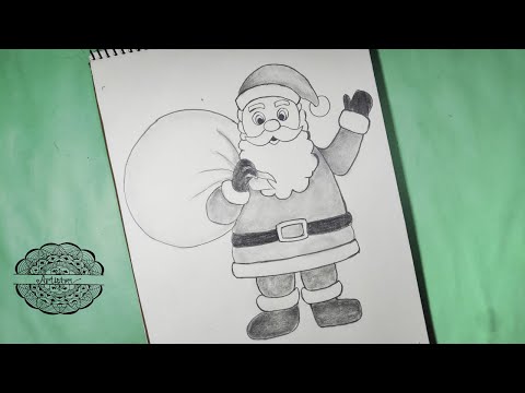 Video: How To Draw Santa Claus With A Pencil