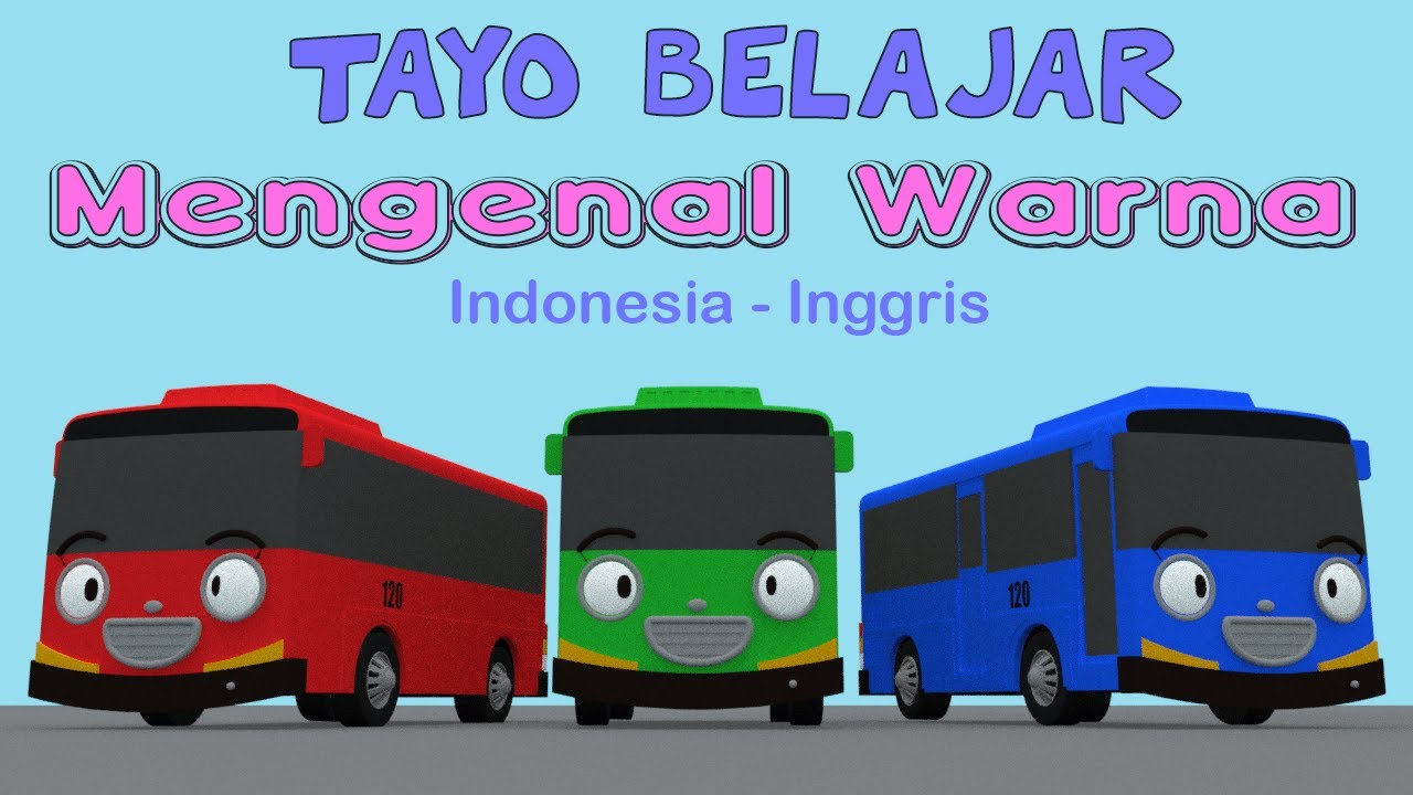  Tayo  Belajar Mengenal Warna Bahasa  Inggris Dan Indonesia  