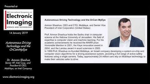 EI 2019 Plenary: Autonomous Driving Technology and the OrCam MyEye