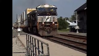 Fast Norfolk Southern Container Train at Waterloo, IN