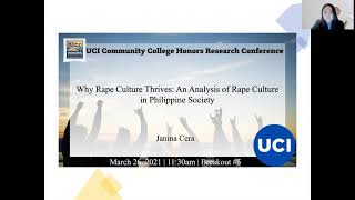 Why Rape Culture Thrives: An Analysis of Rape Culture in Philippine Society