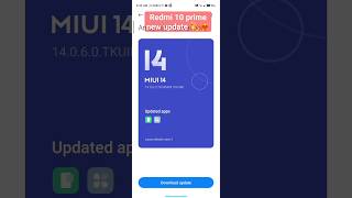 Redmi 10 prime new 14.0.6.0 update miui miuiupdates viralvideo ytshorts redmi10prime viral
