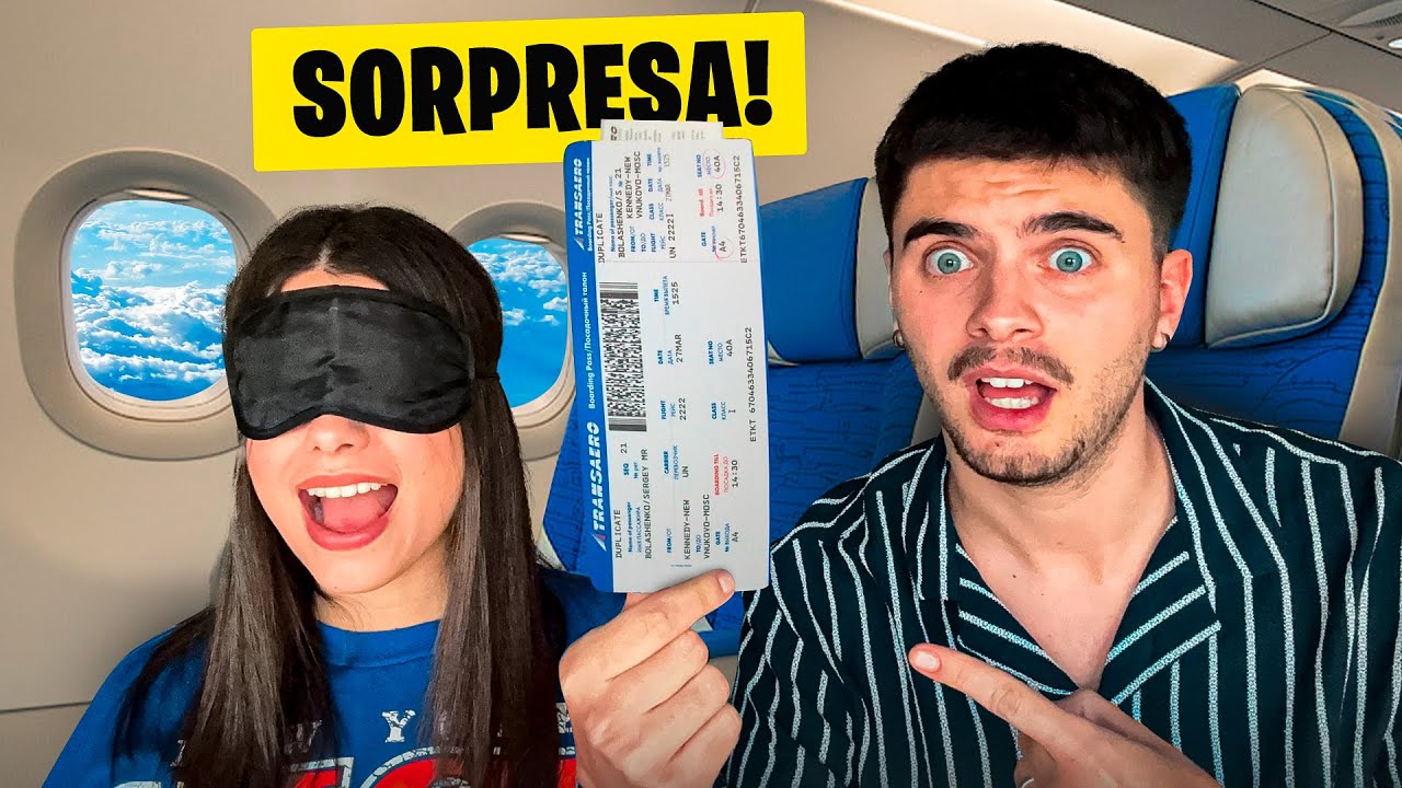 LA MIA RAGAZZA PRENOTA IL PROSSIMO VIAGGIO DA BENDATA😱 *costoso*