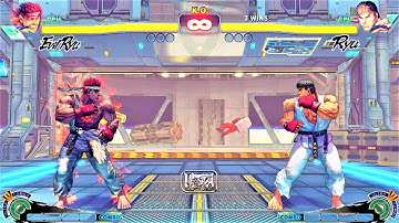 EVİL RYU VS RYU | CPU VS CPU Ultra Street Fighter IV  (Hardest AI)