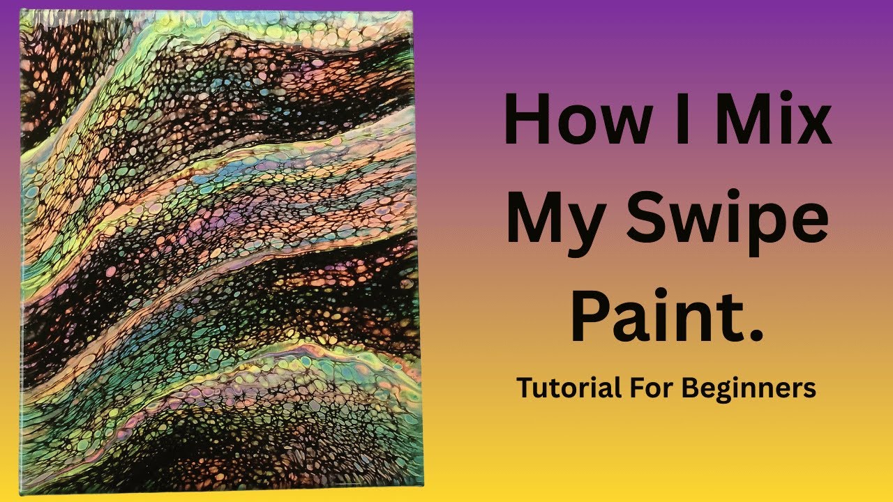 Как я смешиваю краски методом мазков 🎨 Урок по акриловой заливке