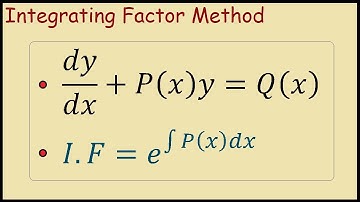 How to use the Integrating Factor Method (First Order Linear ODE)