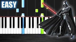 Miniatura del video "The Imperial March - Star Wars - EASY Piano Tutorial by PlutaX - Synthesia"