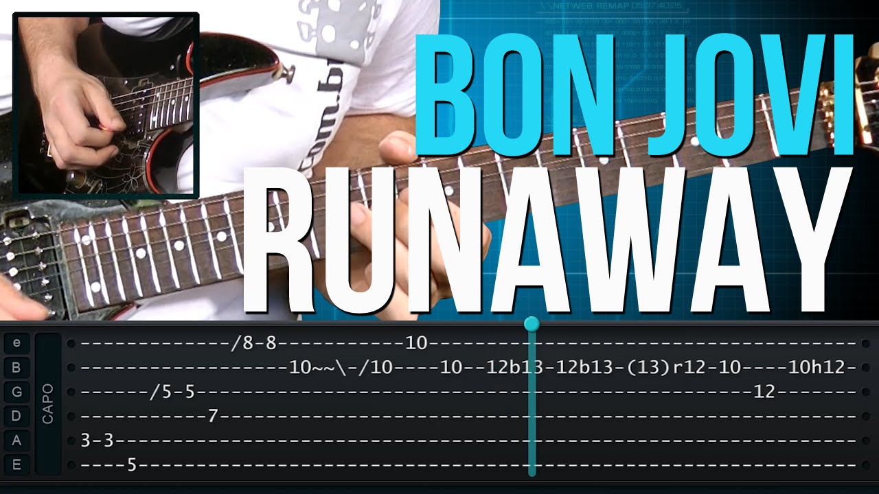 Bon Jovi - Runaway (como tocar - aula de guitarra) - YouTube