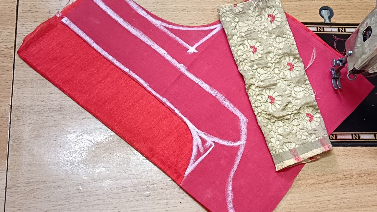 Blouse patchwork design/Blouse cutting and stitching - YouTube