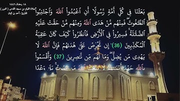 ١٨ رمضان ١٤٤٦ صلاة القيام من مسجد القدس بمدينة العبور" سورة النحل "