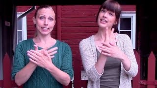 Video thumbnail of "Teckenspråk - Internationella igelkotten Ivar - Vega & Em (Swedish sign language)"