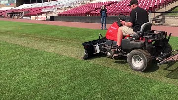 Core Solutions by Nordic Plow on Ball Field- Appleton Timber Rattlers outfield