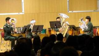[20100131]陸自xりっくんランドx1:「POWER」(ユーフォニアム・チューバ4重奏)