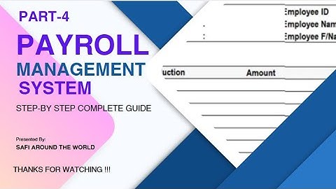 How to create Payroll Management System in Excel Part-4 | How to make Payroll Manager with formulas