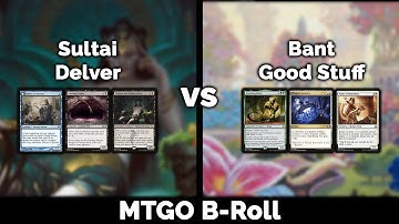 MTGO B-Roll with Modern Sultai Delver vs Bant Good Stuff - Magic: the Gathering