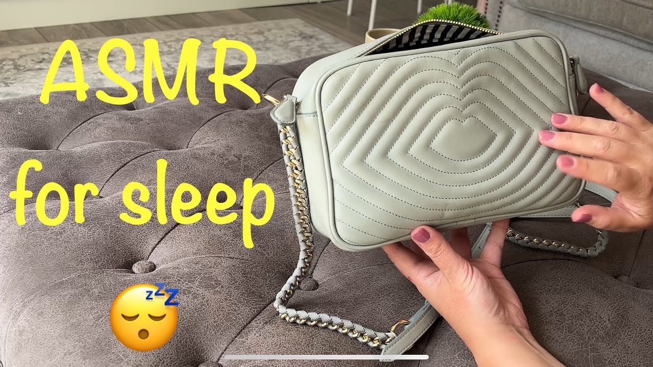 👠👜 Soothing shoe & bag ASMR sounds | Whispered with relaxing tracing & tapping for sleep 👠👜 