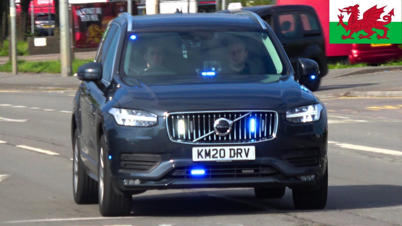 SOUTH WALES Police responding to ASSAULT in Cardiff - x5 Volvo ARVs!