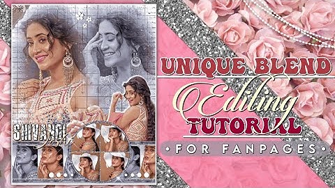 Unique Blend Editing Tutorial | For Fanpages | Manixcreations |#fanpage #aesthetic #edit  #picsart