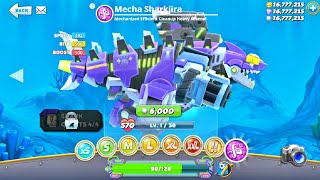 Hungry Shark World New Halloween Update Mecha Sharkjira Unlocked and Fully Upgraded Android Gameplay screenshot 1