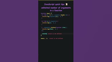JavaScript quick tips 📜 unlimited number of arguments in a function | JavaScript functions