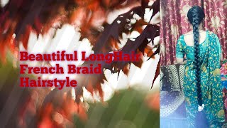 beautiful French very long hair Braid how to easily make french braid hairstyle#viralvideoes#viral.