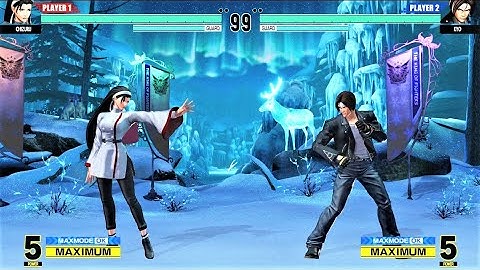 Chizuru Kagura vs Kyo Kusanagi (Hardest AI) - KOF XV