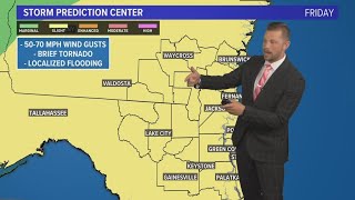 Multiple rounds of storms possible throughout Friday