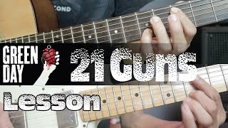 Green Day 21 Guns Guitar Lesson Chord And Guitar Solo #musisiamatiran