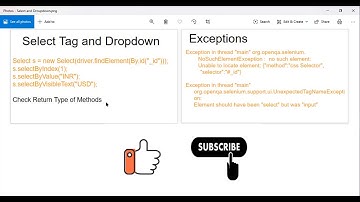 Selenium Exception - 3 : Select tag Dropdown UnexpectedTagNameException; Get return type of Method