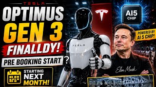 Tesla Optimus Gen 3 : Pre-Booking Date Leaked? Elon Musk's Massive Robot Announcement