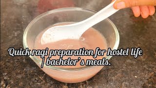 Quick ragi preparation for hostel life / bachelor’s meals.#food#subscribe #comment#like #tastyindia 