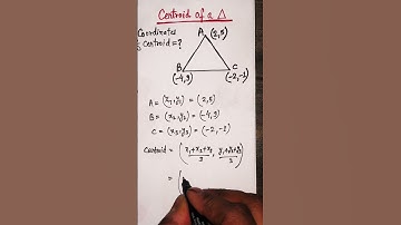 How to find Centroid of a triangle given three vertices coordinates? #shorts #class12  #class12