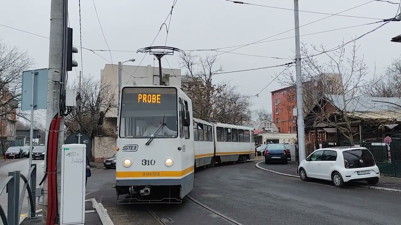 Probe linia de tramvai 5 la Aeroport Băneasa: V3A-93 335, V3A-93 310, V3A-93 093