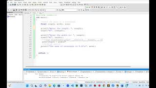 How to find the area of a rectangle by accepting two values from the user and displaying the results