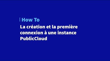 Create and connect to a Public Cloud Linux instance